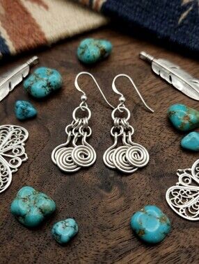 Elegant Silver Spiral Earrings